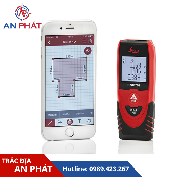 Máy đo khoảng cách laser Leica DISTO D1 - Ảnh 2