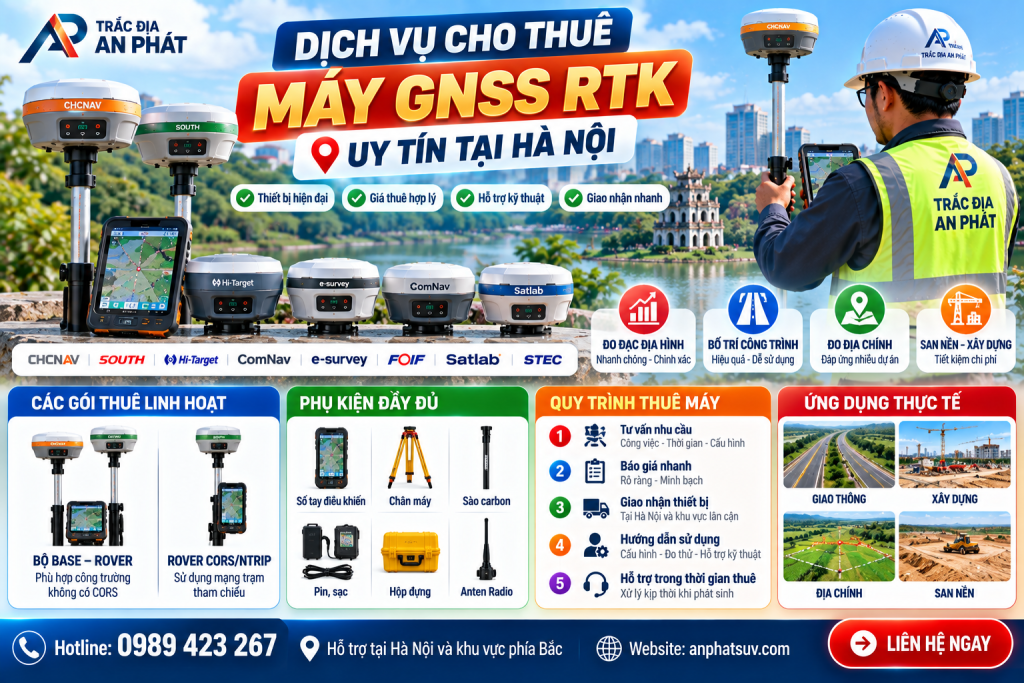 Dịch vụ cho thuê máy RTK